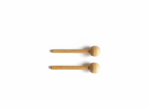 Short wooden mallet 75x18mm/6mm shaft
